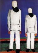 Kasimir Malevich Two men portrait oil painting